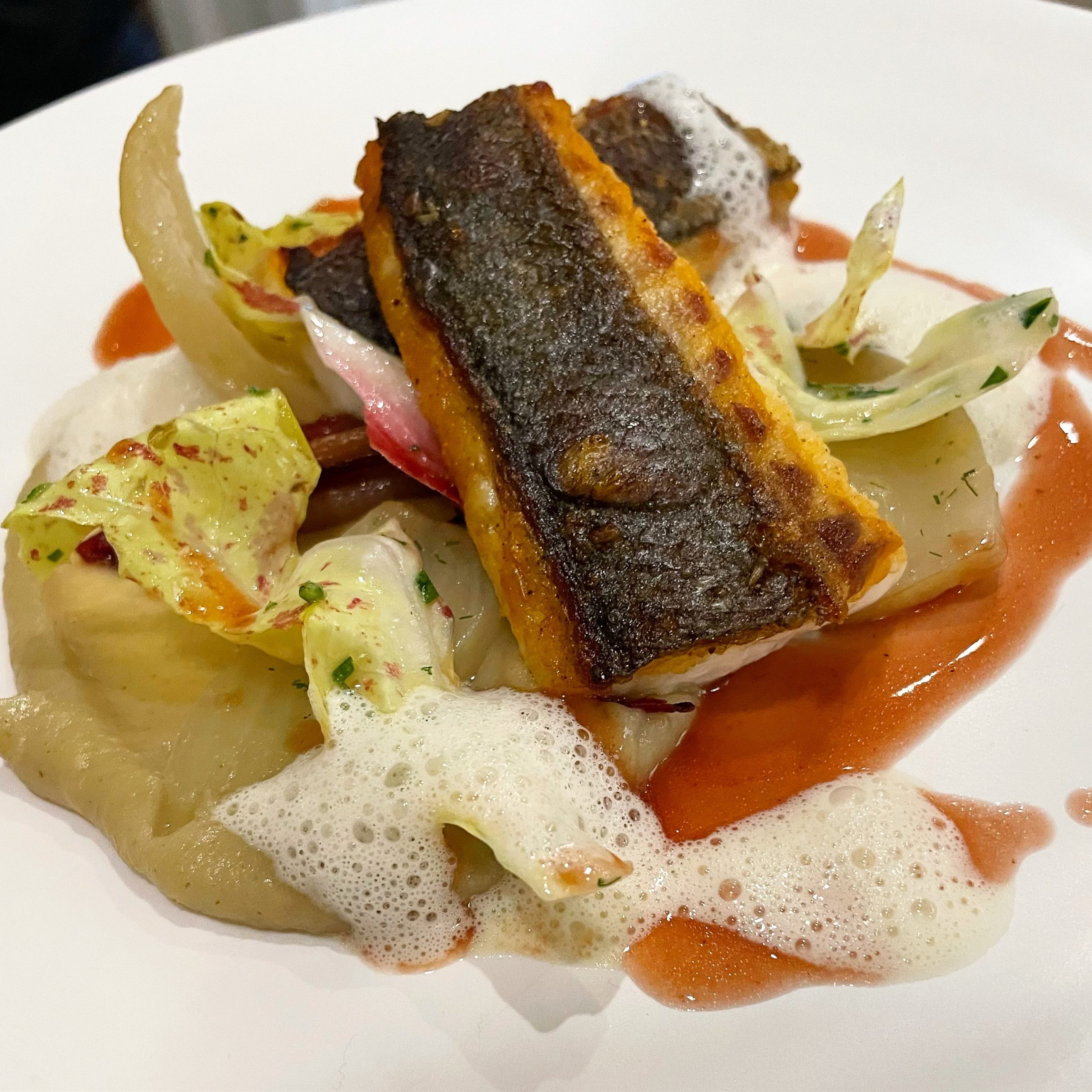 Fish with crispy skin